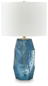 Prime Furniture - Ashley Furniture - Tallow Lighting - Glass Table Lamp (1/CN) / Blue - L430854